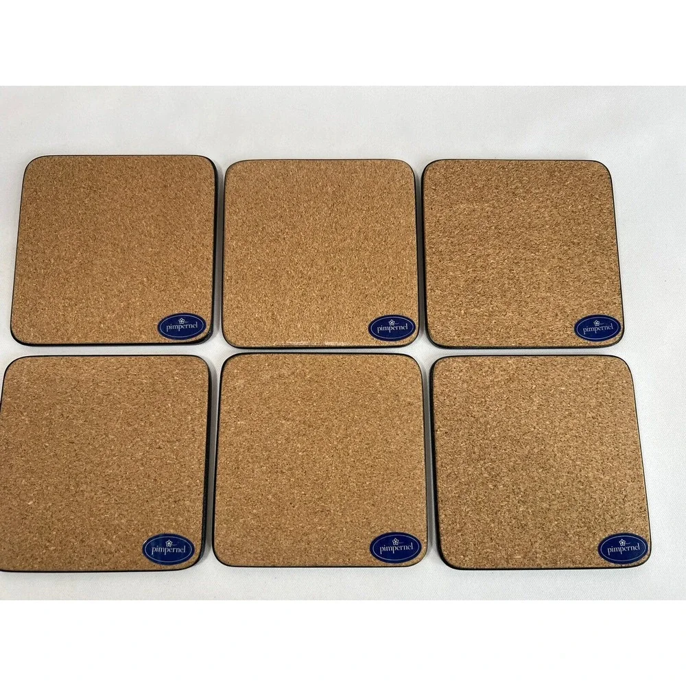 Pimpernel Coaster Set Hunting Lodge Antler Cork Back‎ Cabin Decor